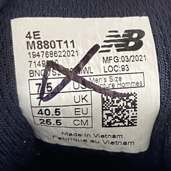 New Balance FF Fresh Foam X 880 V11 Running Shoes Gray Grey Mens 7.5 Womens 9 4E - Picture 12 of 13